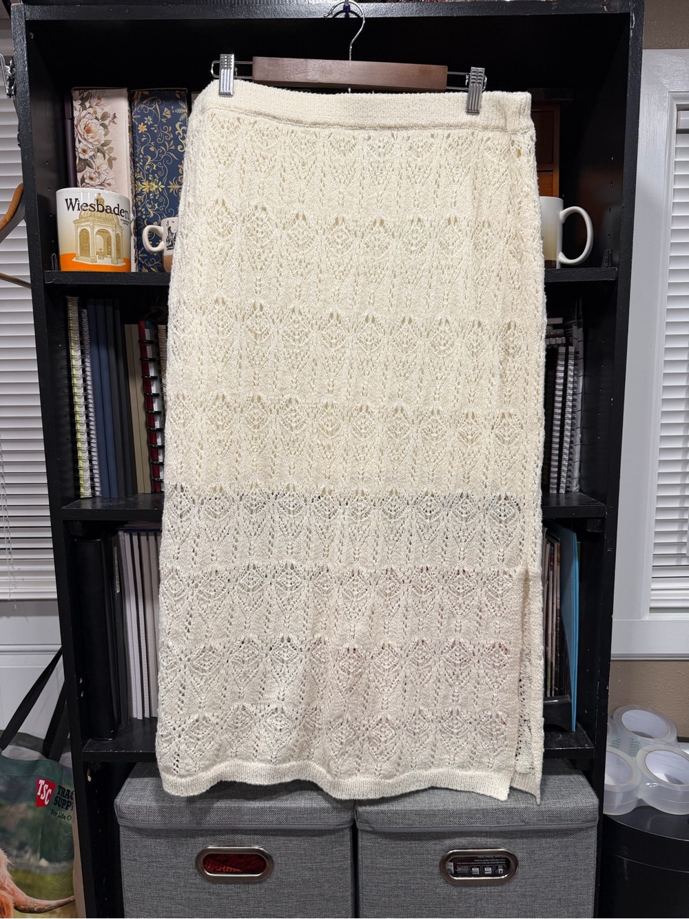 a new day Cream Cable-Knit Maxi Skirt